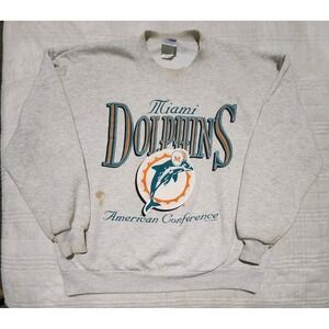 Vintage Miami Dolphins Crewneck Sweatshirt 1996 Made in USA Mens XL *Read*‎